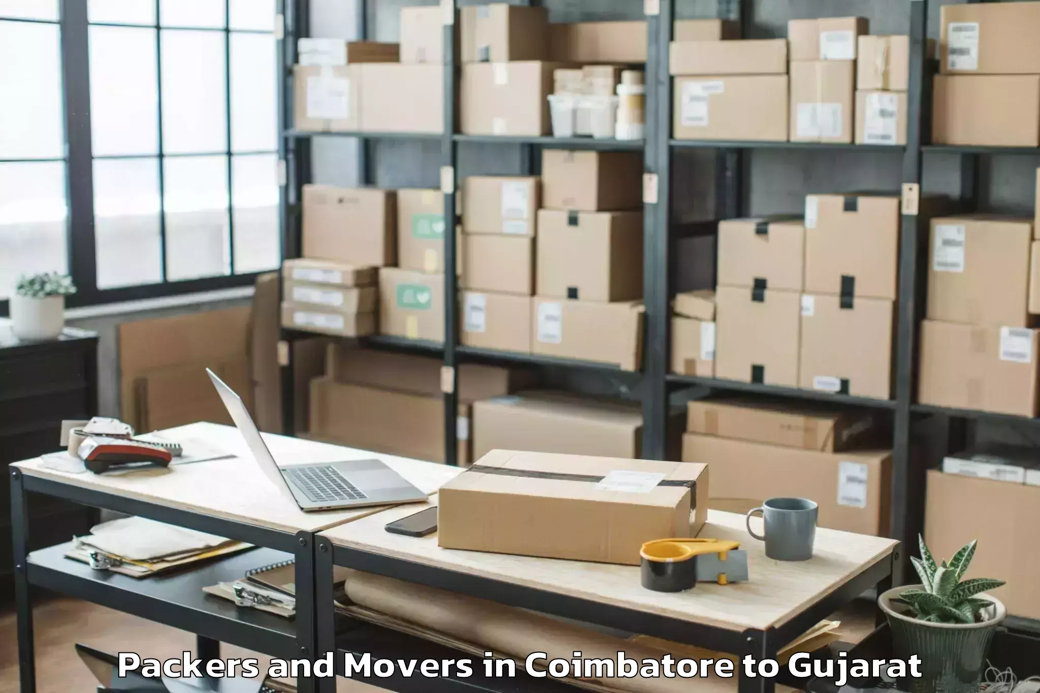 Affordable Coimbatore to Gadhada Packers And Movers